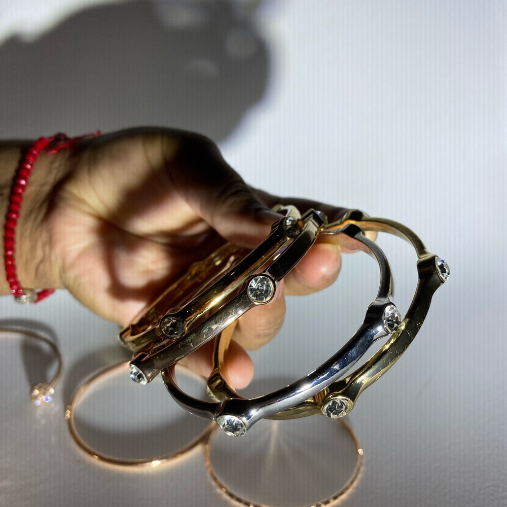 Gold and Silver Plated Gem Bangles⚜️